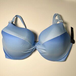 Victoria Secret 36DDD TWIST FRONT Push Up Bikini Top Pastel Blue Ombre